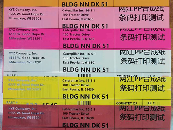 High density color PP synthetic paper